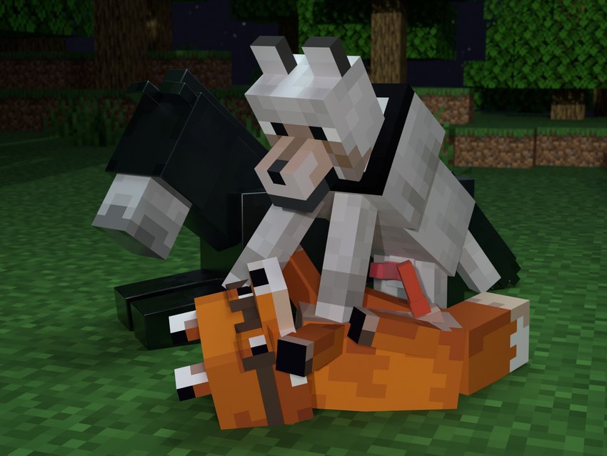 big_dom_small_sub dominant feral feral_on_feral gimp_suit goggles_on_face group male male/male pinning_down size_difference trio codedcells microsoft minecraft mojang xbox_game_studios black_collar_(codedcells) fexer fox_(minecraft) horse_(minecraft) wolf_(minecraft) 3d_(artwork) 4:3 digital_media_(artwork) hi_res