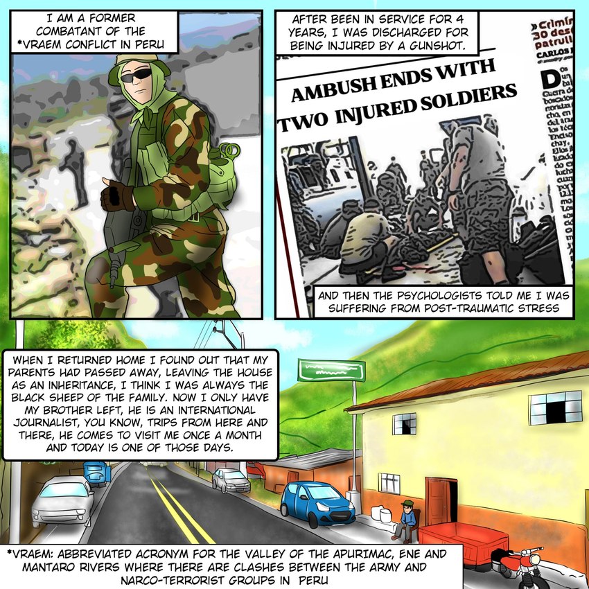 building camo camo_clothing camo_print car clothing gesture grass group hand_gesture hill male military newspaper pattern_clothing plant soldier text thumbs_up tree vehicle warrior inshi fluffy_pony human mammal 1:1 english_text hi_res