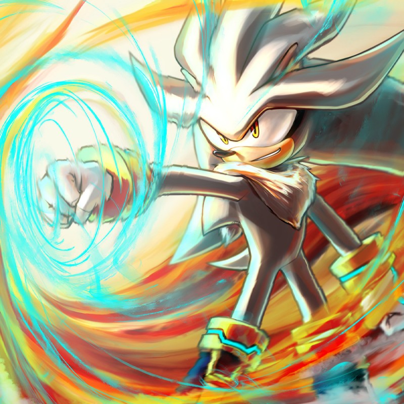 silver the hedgehog (sonic the hedgehog (series) and etc) created by inualet