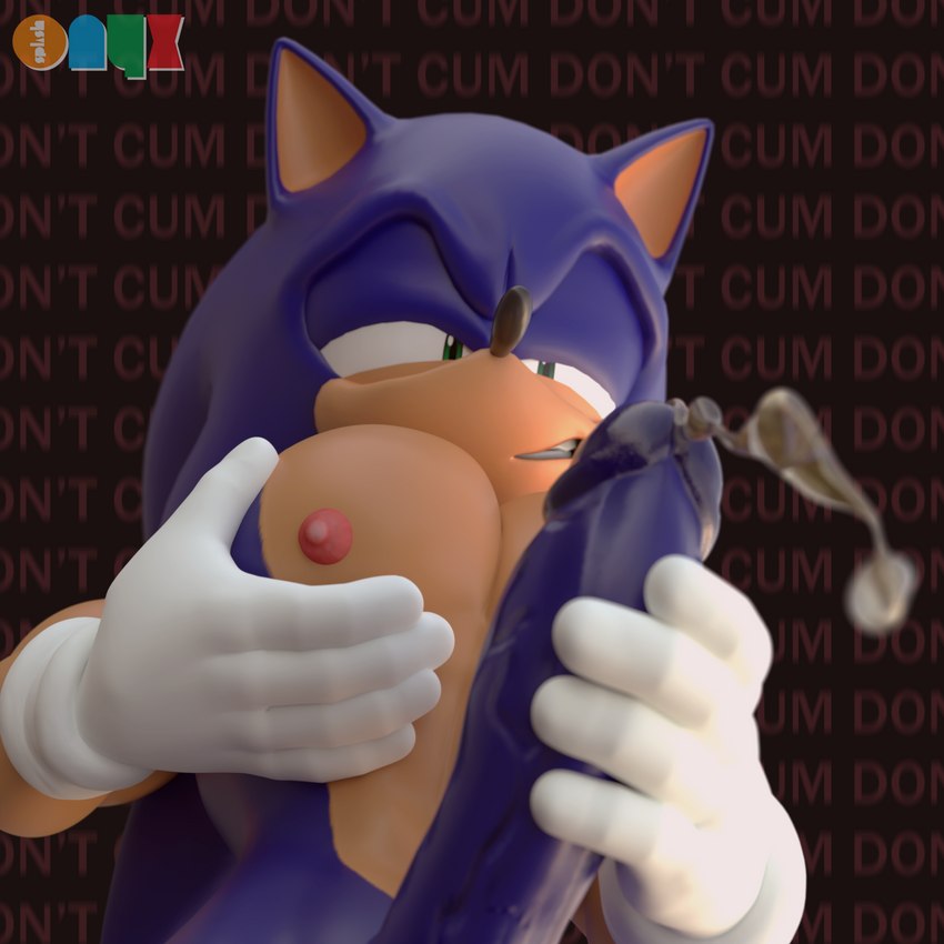 anthro big_pecs bodily_fluids dripping edging erect_nipples genital_fluids huge_pecs leaking_precum male masturbation muscular muscular_male nipples orgasm_denial pec_grab pecs precum precum_drip repeated_text resisting_orgasm solo text wall_of_text onyxsplash sega sonic_the_hedgehog_(series) sonic_the_hedgehog eulipotyphlan hedgehog mammal 1:1 3d_(artwork) digital_media_(artwork) hi_res