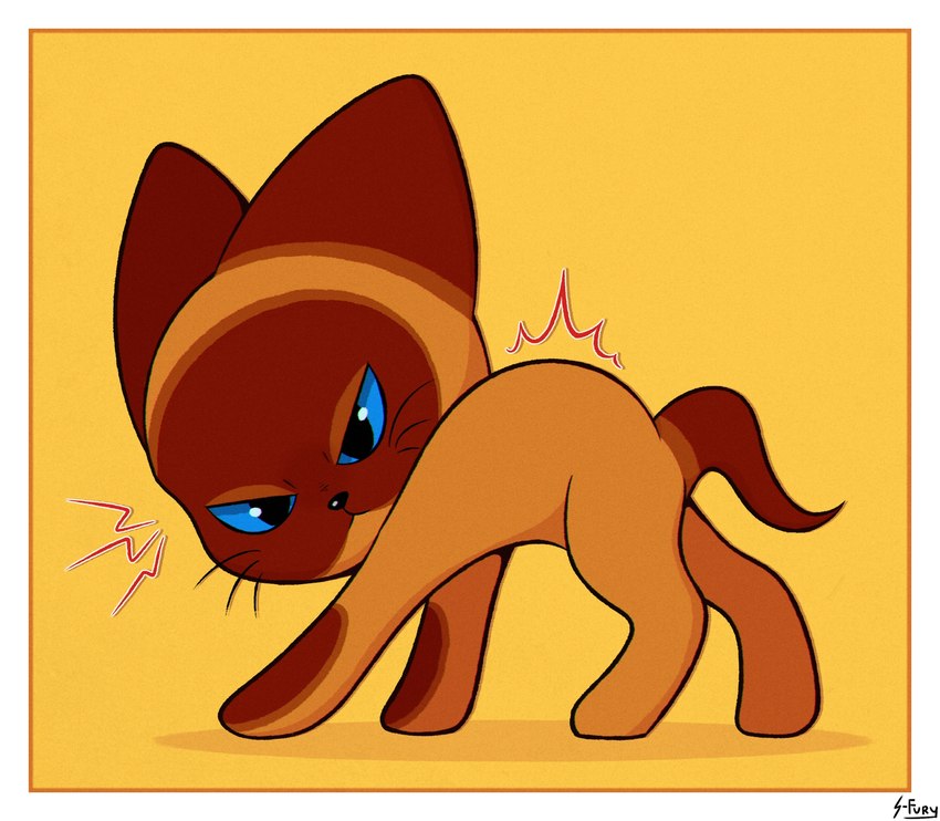 angry black_nose blue_eyes feral fur looking_at_viewer male russian solo soviet_cartoon tail s_fury kitten_named_woof soyuzmultfilm gav_(kitten_named_woof) canid canine canis domestic_cat felid feline felis mammal hi_res