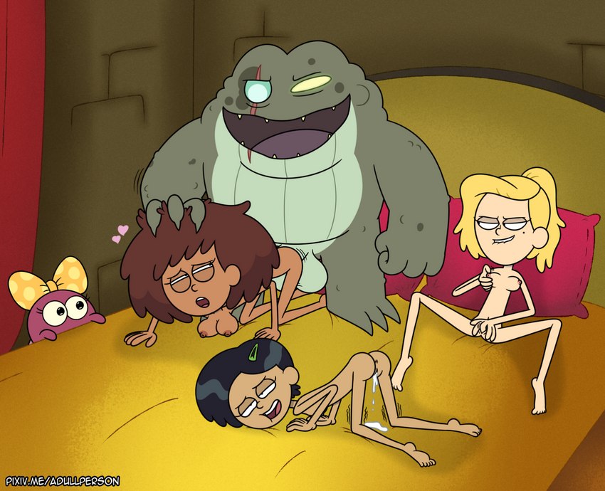 anne boonchuy, captain grime, marcy wu, polly plantar, and sasha waybright (amphibia (series) and etc) created by adullperson