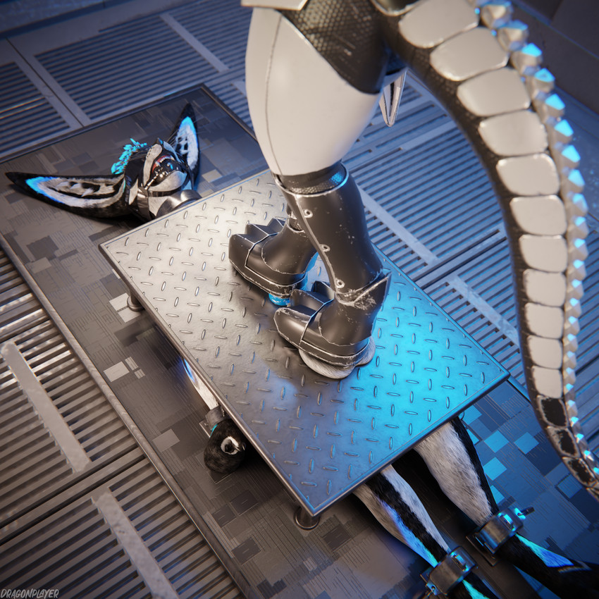 animal_genitalia animal_penis anthro anthro_on_anthro armor armor_plates armored_boots arms_tied ball_crush ball_gag ball_squeeze balls bdsm biped black_body black_clothing black_footwear black_fur black_shoes blue_body blue_fur blue_penis bodily_fluids bondage boot_on_balls boot_on_penis boots bound canine_genitalia canine_penis claws clothed clothing cock_and_ball_torture crush cum cum_dripping_from_penis cum_on_penis depth_of_field dominant duo erection feet flat_balls foot_crush foot_fetish foot_on_balls foot_on_penis foot_play footwear fur gag gagged genital_fluids genital_torture genitals grey_body grey_fur hair headgear helmet hindpaw inside knot legs_tied legwear male male/male metal_boots multicolored_body nude on_ground open_mouth orgasm pain paws penis penis_squeeze reflection restraints science_fiction sex shoes shoes_on slim slim_anthro slim_male slim_sub smile standing standing_on_balls submissive submissive_male tail torture trampling white_armor white_body white_clothing white_fur dragonplayer dragonplayer_(character) pacdunn_(character) canid canine canis fox hybrid jex mammal nardoragon rexouium 1:1 3d_(artwork) absurd_res blender_(artwork) blender_cycles_(artwork) digital_media_(artwork) hi_res