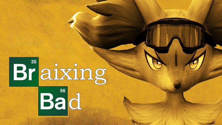 anthro barium bromine cheek_tuft eyewear eyewear_on_head eyewear_only facial_tuft female goggles goggles_on_head goggles_only looking_at_viewer nude parody periodic_table poster poster_template solo title tuft kristall_krit amc breaking_bad nintendo pokemon braixen generation_6_pokemon pokemon_(species) 16:9 2022 3d_(artwork) digital_media_(artwork) orange_theme redraw widescreen