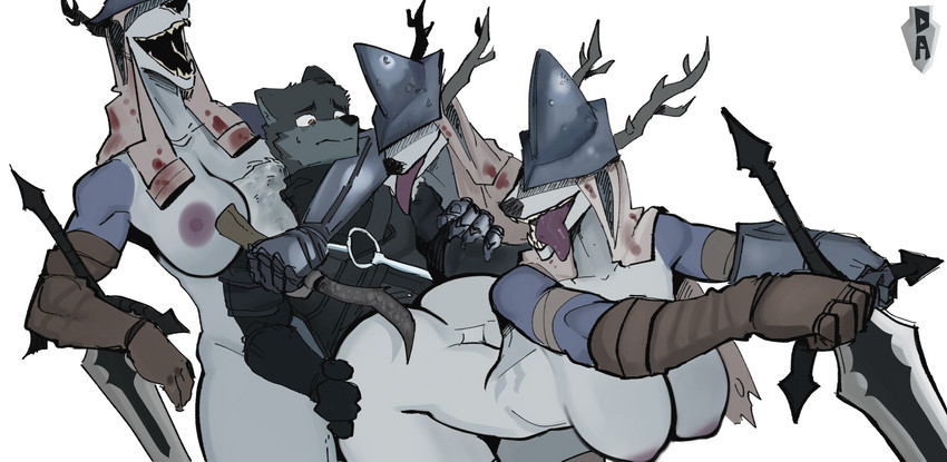 abyss watchers, goon, and vicar amelia (sony interactive entertainment and etc) created by goonie-san