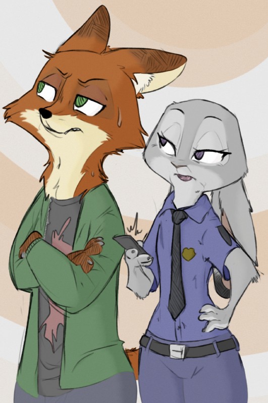 judy hopps and nick wilde (zootopia and etc) created by anothercolouranon and ciwi