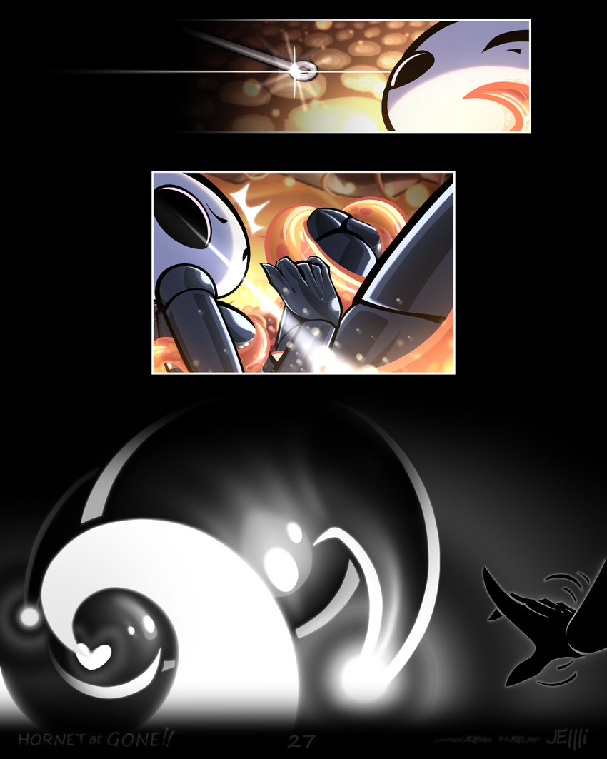 5_fingers black_body black_eyes black_hands eyebrows female fingers flat_chested forced heart_symbol internal looking_at_object looking_at_weapon motion_lines nude orange_tentacles page_number rape reaching tentacle_around_leg tentacles text weapon white_head jellli hollow_knight team_cherry hornet_(hollow_knight) the_infection_(hollow_knight) arthropod 2024 4:5 artist_name comic digital_media_(artwork) english_text hi_res