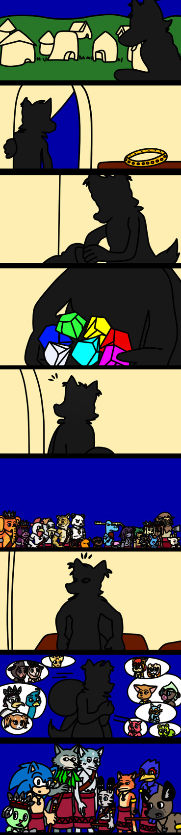 mr. wolf, legoshi, sonic the hedgehog, louis, michiru kagemori, and etc (sonic the hedgehog (series) and etc) created by ameth18 and sirinathehedgehog