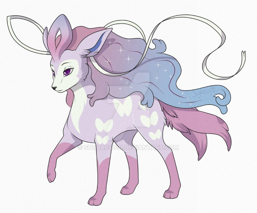 ambiguous_gender blue_mane deviantart_logo feral fur glistening glistening_eyes leg_markings mane markings mouth_closed pink_mane pink_markings purple_body purple_eyes purple_fur side_view simple_background socks_(marking) solo white_background white_body white_fur milk-jug deviantart nintendo pokemon eeveelution generation_2_pokemon generation_6_pokemon hybrid legendary_pokemon pokemon_(species) suicune sylveon watermark