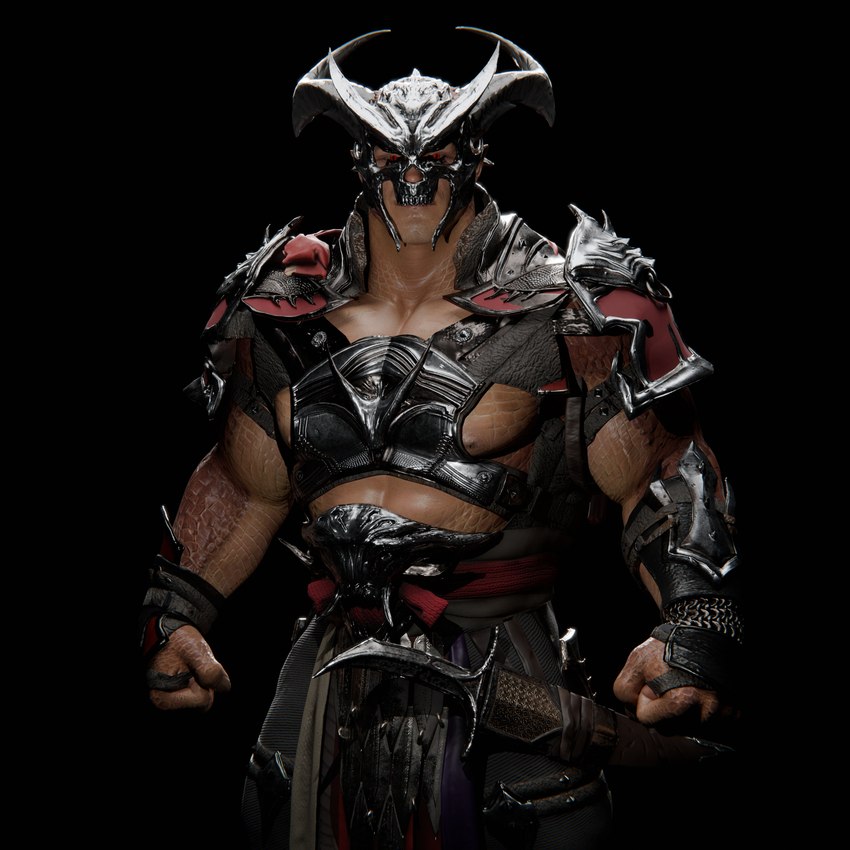 2_horns abs armor horn looking_at_viewer male muscular muscular_humanoid muscular_male nipples pecs red_eyes scales solo voluox mortal_kombat mortal_kombat_1 mythology shao_kahn animal_humanoid dragon dragon_humanoid humanoid mythological_creature mythological_scalie scalie 1:1 3d_(artwork) absurd_res digital_media_(artwork) hi_res