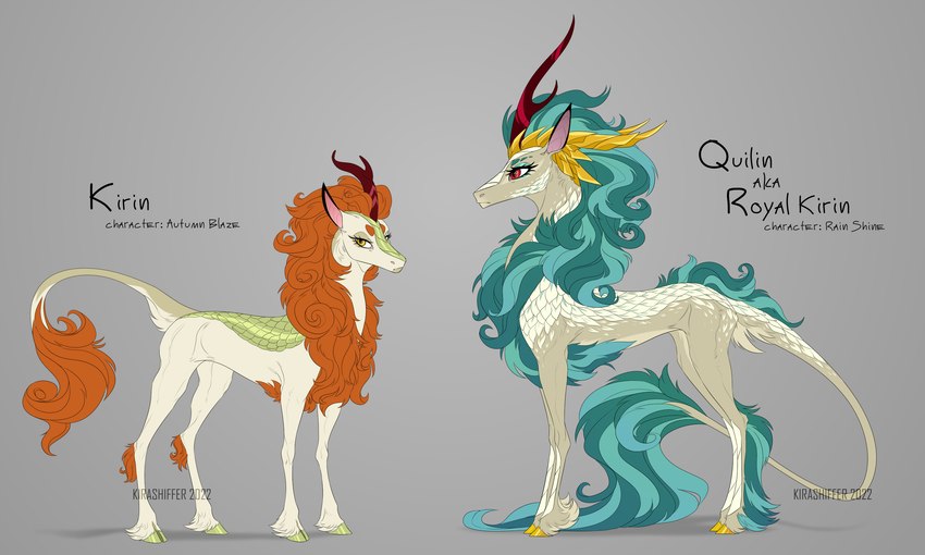 autumn blaze and queen rain shine (east asian mythology and etc) created by dementra369