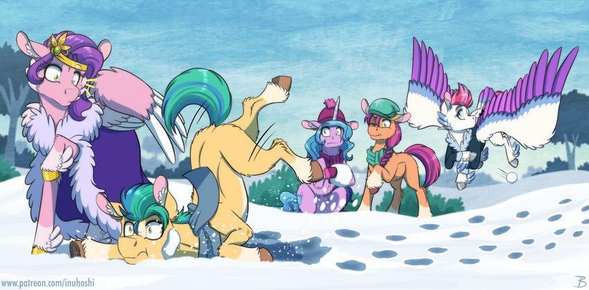 hitch trailblazer, izzy moonbow, pipp petals, sunny starscout, and zipp storm (my little pony and etc) created by inuhoshi-to-darkpen
