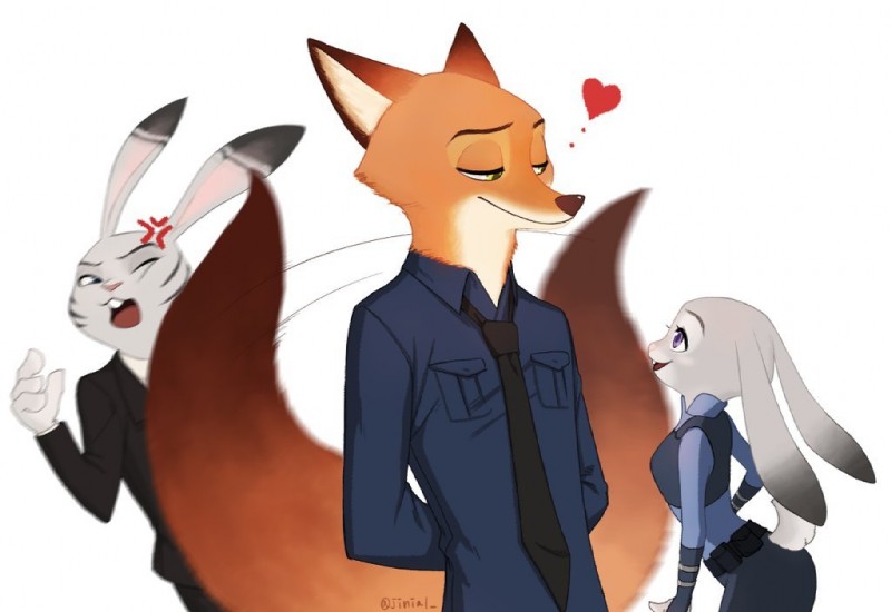 jack savage, judy hopps, and nick wilde (zootopia and etc) created by jinial
