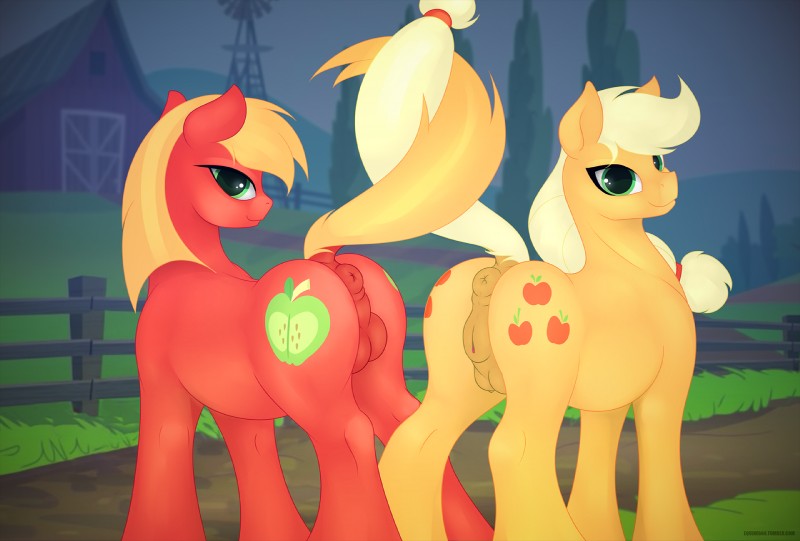 applejack and big macintosh (friendship is magic and etc) created by eqamrd