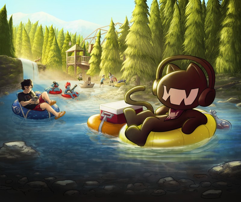 5_fingers :| animal_pool_toy animal_swim_ring anthro arms_bent banjo_(instrument) beard bent_legs binoculars black_body black_fur black_hair blue_body clothed clothing cooler detailed_background electronics eyeless facial_hair fingers flowing_water foot_in_water forest fur game_boy_cartridge game_boy_console game_cartridge game_console game_media gaming group hair handheld handheld_console headphones holding_console holding_game_boy holding_musical_instrument holding_object in_swim_ring inflatable inflatable_ride inflatable_support inner_tube kerchief leg_over_edge legs_over_edge male musical_instrument nintendo_console on_pool_toy on_swim_ring open_mouth open_smile outside over_edge paper_boat partially_submerged plant planted_leg playing_video_game plucked_string_instrument pool_toy red_hair river sharp_teeth smile standing standing_in_water storage_media string_instrument sunken_seat swim_ring swimming teeth tree tubing_(recreation) up_and_over water waterfall petirep galaga game_boy game_boy_family monstercat_media nintendo monstercat predict-bot deer domestic_cat felid feline felis human inanimate_object mammal moose new_world_deer 2015 absurd_res digital_media_(artwork) digital_painting_(artwork) hi_res official_art