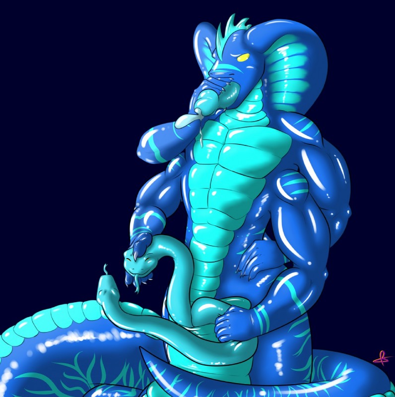 anthro apode blue_body blue_scales coiling erection genitals humanoid_genitalia humanoid_penis latex legless male masturbation multi_arm multi_genitalia multi_limb multi_penis penile penile_masturbation penis penis_tongue scales sentient_penis serpentine simple_background snake_hood snake_penis solo unusual_anatomy unusual_genitalia unusual_genitalia_placement unusual_penis unusual_penis_placement kotetsu_rexen garrus_kayric cobra draconcopode living_gasm_drive naga reptile scalie snake hi_res