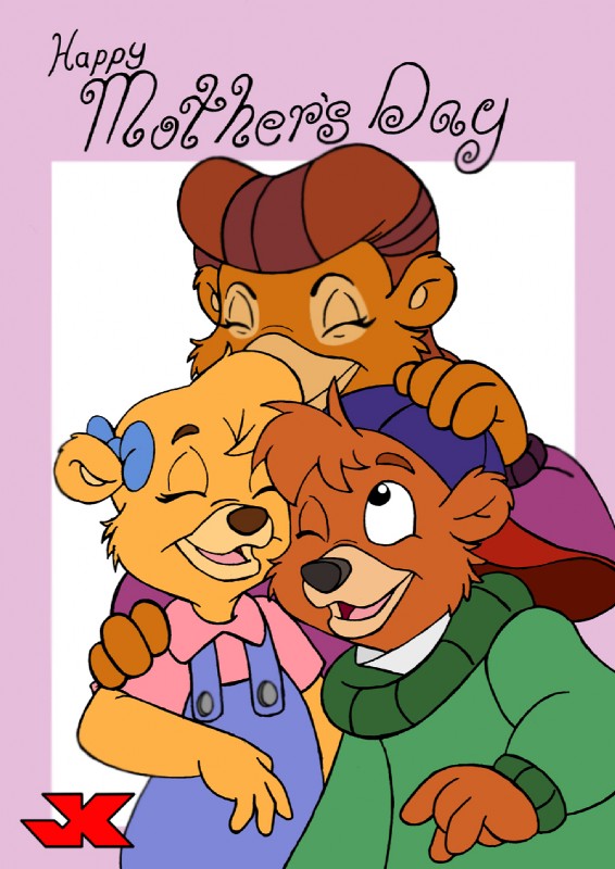 anthro female group holidays male mature_anthro mature_female simple_background jk disney mother's_day talespin kit_cloudkicker molly_cunningham rebecca_cunningham bear mammal hi_res mother_(lore) parent_(lore)