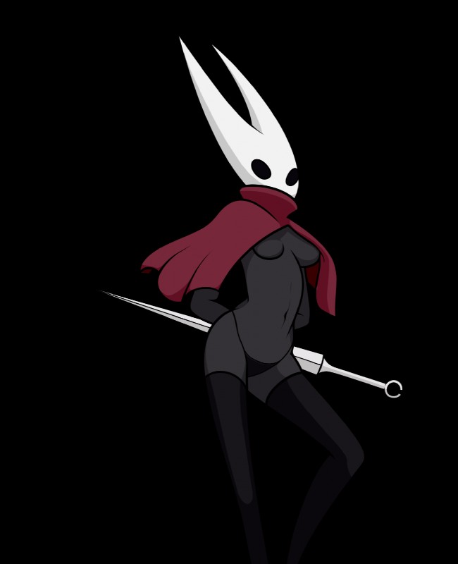 breasts clothed clothing empty_eyes female hornet's_needle legwear panties scarf skimpy solo thigh_highs underwear fenix31_(artist) mrdoccon hollow_knight team_cherry hornet_(hollow_knight) arthropod humanoid featureless_(disambiguation) alpha_channel hi_res