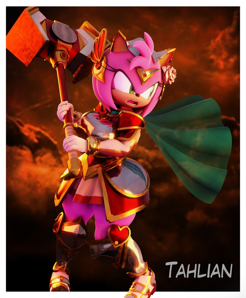 amy rose (sonic the hedgehog (series) and etc) created by tahlian