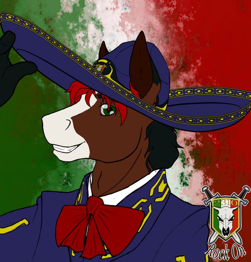 anthro clothing hat headgear headwear male mariachi mariachi_suit mexican mexico rockon_velzmor solo rockonvelzmor dante_velzmor_(rockonvelzmor) equid equine horse mammal