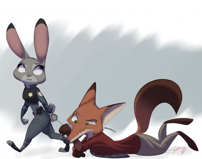 judy hopps and nick wilde (zootopia and etc) created by yitexity