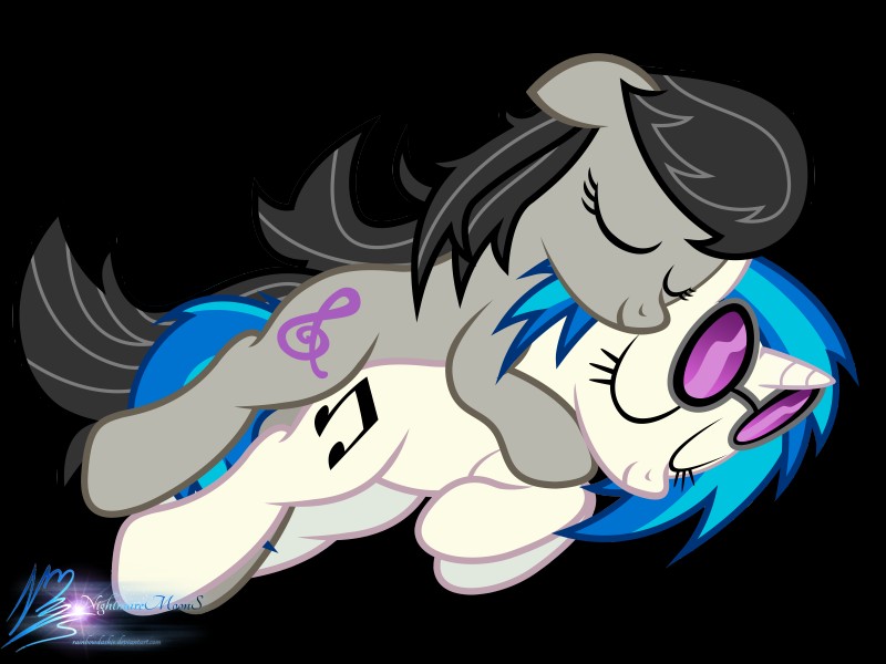 black_hair cutie_mark duo eyes_closed eyewear female feral fur glasses grey_body grey_fur hair horn hug multicolored_hair simple_background sleeping smile transparent_background white_body white_fur nightmaremoons friendship_is_magic hasbro my_little_pony mythology octavia_(mlp) vinyl_scratch_(mlp) earth_pony equid equine horse mammal mythological_creature mythological_equine pony unicorn 2013 4:3 absurd_res alpha_channel hi_res