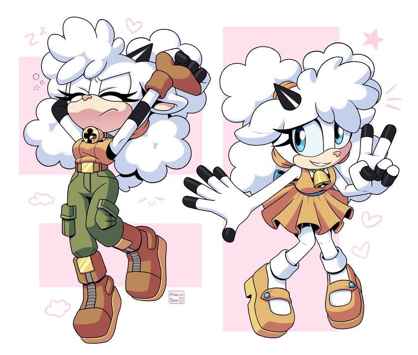 fan character and lanolin the sheep (sonic the hedgehog (comics) and etc) created by magicbun