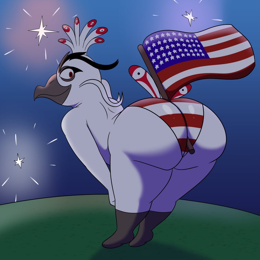 american_flag anthro beak bent_over big_butt black_feather_hair black_hair black_tail black_tail_feathers butt clothing feathers fireworks flag flag_(object) flag_between_cheeks grass grey_beak hair holidays looking_back male multicolored_clothing multicolored_feather_hair multicolored_hair multicolored_tail multicolored_tail_feathers multicolored_thong multicolored_underwear on_grass outside plant red_clothing red_eyes red_feather_hair red_hair red_tail red_tail_feathers red_thong red_underwear smile solo tail thick_thighs thong two_tone_clothing two_tone_thong two_tone_underwear underwear united_states_of_america white_body white_clothing white_feather_hair white_feathers white_hair white_tail white_tail_feathers white_thong white_underwear colossalstars 4th_of_july dreamworks kung_fu_panda lord_shen avian bird galliform peafowl phasianid 1:1 2024 absurd_res digital_media_(artwork) hi_res