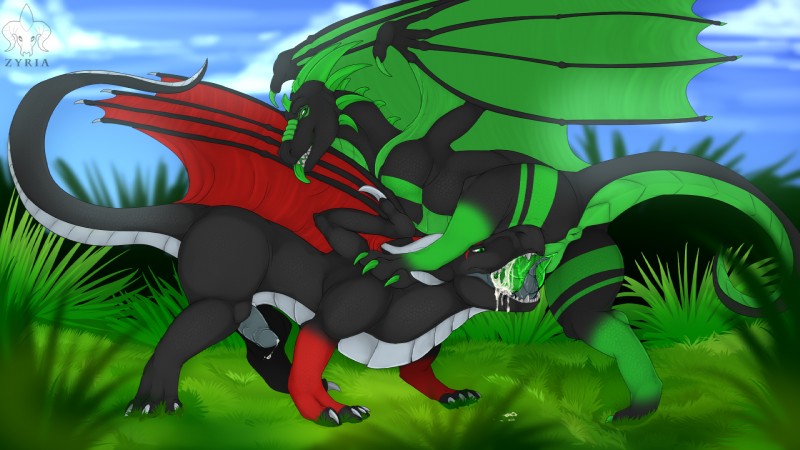 graugh and valyan the dragon (mythology) created by zyria