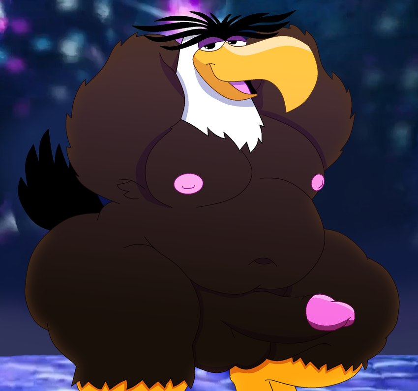 anthro balls beak belly big_belly bodily_fluids brown_balls brown_body brown_feathers butt dancing feathers feet genital_fluids genitals hair humanoid_genitalia humanoid_penis looking_at_viewer male multicolored_body multicolored_feathers navel nipples nude open_mouth overweight overweight_male penis pink_nipples pink_penis sex smile solo tail tail_feathers talons thick_thighs toes tongue two_tone_body two_tone_feathers white_body white_feathers wings yellow_feet yellow_talons angry_birds rovio_entertainment sega the_angry_birds_movie mighty_eagle accipitrid accipitriform avian bald_eagle bird eagle sea_eagle digital_media_(artwork) hi_res