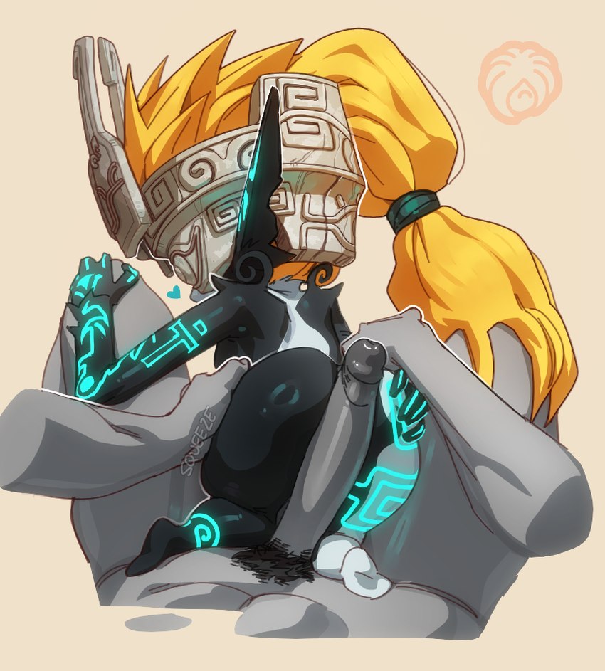 armor bent_over bioluminescence breasts butt butt_grab clothing duo erection faceless_character faceless_human faceless_male feet female first_person_view fused_shadow genitals glistening glistening_butt glowing hand_on_butt headgear headwear heart_symbol helmet hot_dogging human_on_humanoid humanoid_genitalia humanoid_penis humanoid_pointy_ears interspecies leaning leaning_forward light_body light_skin male male/female male_pov markings not_furry nude penis pointy_ears rear_view sex simple_background text mrmlix nintendo the_legend_of_zelda twilight_princess midna human humanoid imp mammal twili 2025 english_text