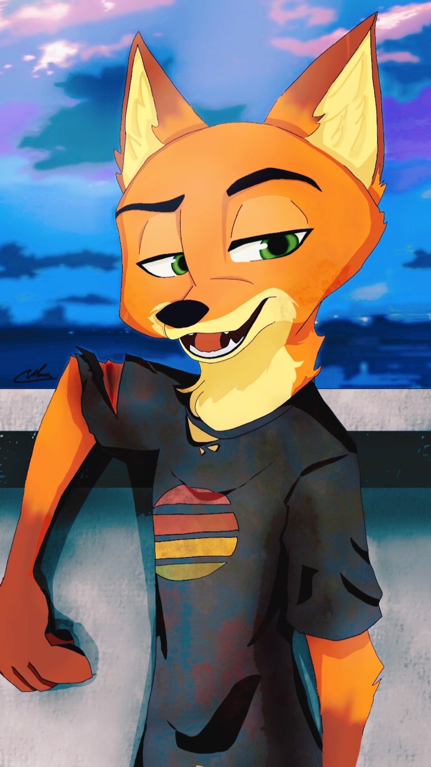 nick wilde (zootopia and etc) created by bubblecop