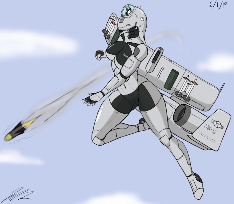 aircraft airplane angry attack cloud explosives female jet machine markings mecha missile not_furry red_eyes rocket solo teeth thick_thighs vehicle weapon wheel wings jeffthehusky aircraft_humanoid living_aircraft living_machine living_vehicle hi_res sketch