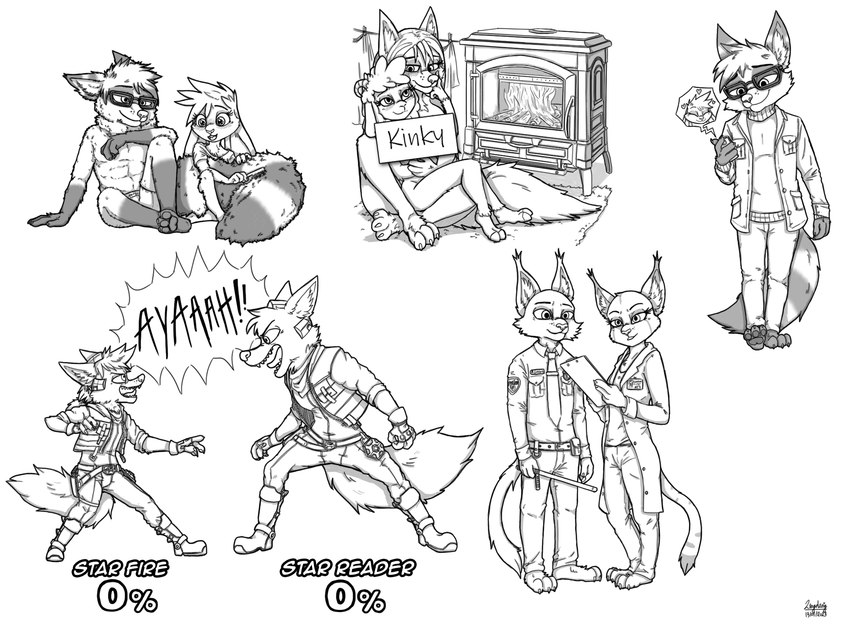 anthro cellphone clothing cuddling duo electronics eyewear female female/female fireplace glasses hug male nude phone police police_uniform smartphone uniform ziegelzeig bad_guy_cafe nintendo star_fox ara_caelum_(aralyre) diana_silverhowl_(readerno31142) fire_(firefox) kiroyal_codjerva_(kiroyal) melanie_demouton_(readerno31142) riley_lucius_(lapislucius42) valerie_lucius_(lapislucius42) wolfgang_jaeger_(readerno31142) bovid canid canine canis caprine felid feline fox hybrid lagomorph leporid lynx mammal rabbit sheep wolf 2023 hi_res monochrome