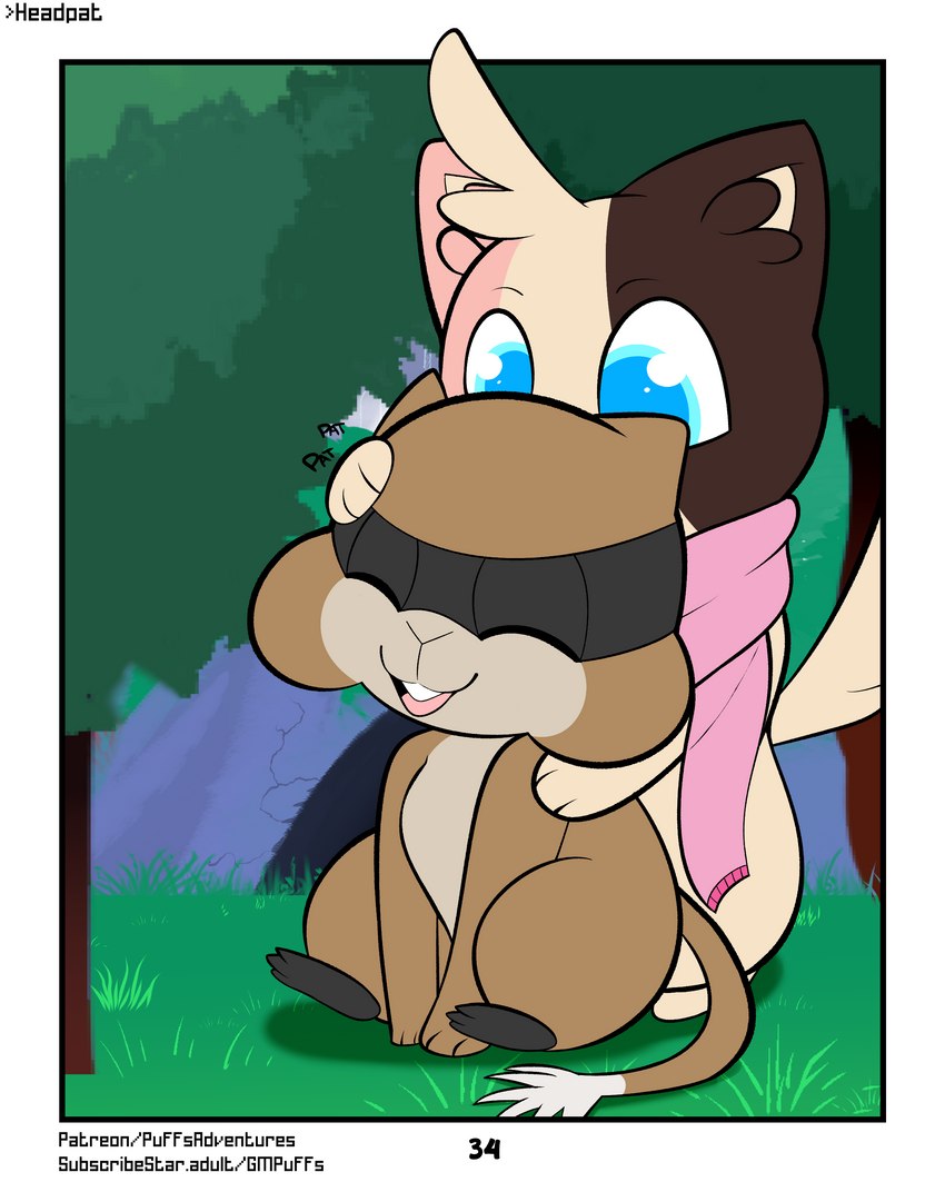 blue_eyes brown_body brown_fur cave eyes_closed forest fur grass head_tuft headpat neapolitan_fur open_mouth plant scarf sitting smile tail tail_tuft text tree tuft softestpuffss nintendo pokemon pokemon_mystery_dungeon rodent_powered_(softestpuffss) spike_chunsoft ansel_(rodent_powered) robin_(rodent_powered) generation_5_pokemon minccino patrat pokemon_(species) 4:5 absurd_res comic english_text hi_res