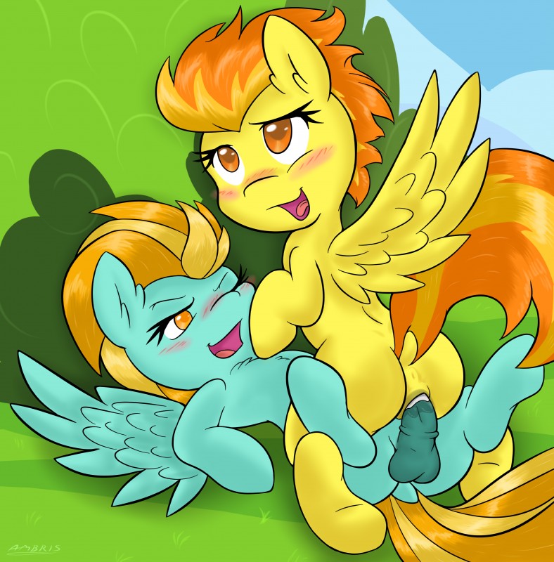 lightning dust, spitfire, and wonderbolts (friendship is magic and etc) created by ambris