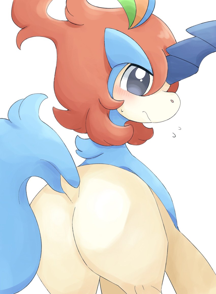 male solo kuzuyu nintendo pokemon generation_5_pokemon keldeo keldeo_(resolute_form) legendary_pokemon pokemon_(species) hi_res