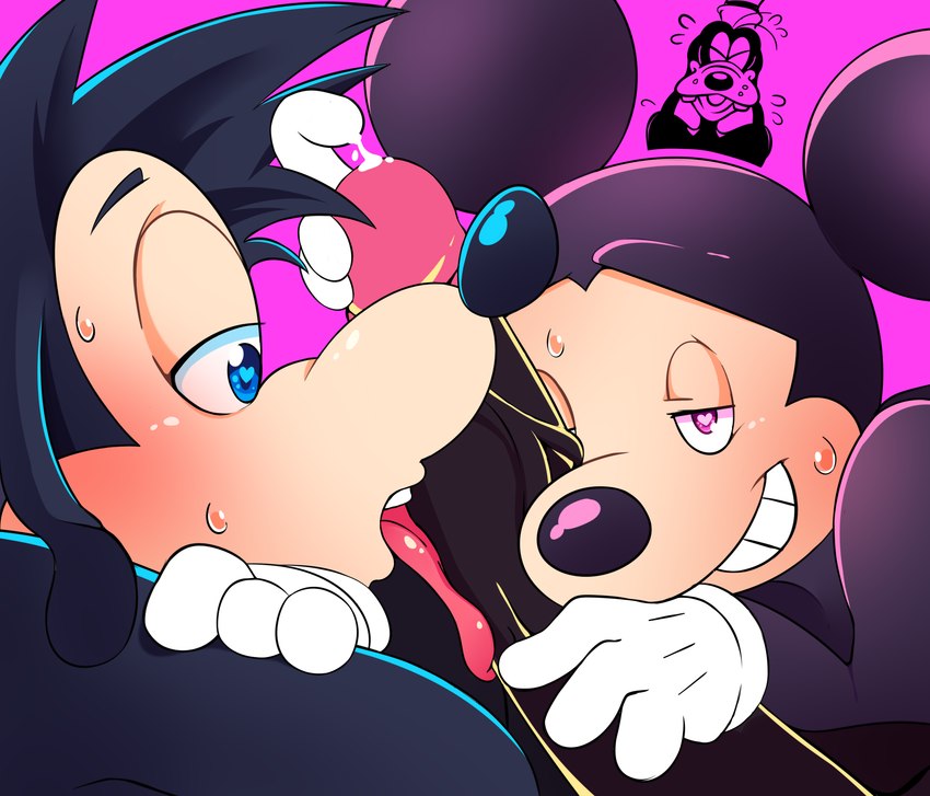 goofy, max goof, and mickey mouse (goof troop and etc) created by bubblecat