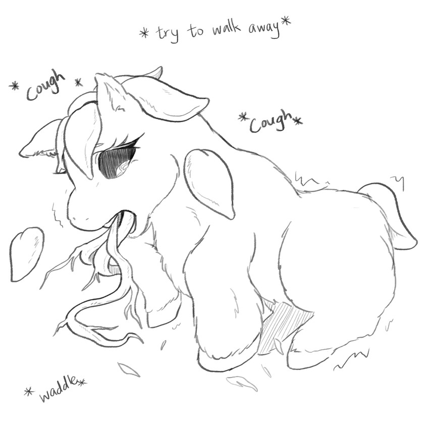 abuse cough death dying empty_eye_sockets eyelashes female female_feral feral gore hooves leaf organs plant pseudo_hair shaking side_view solo sound_effects text tongue trembling unusual_anatomy unusual_tongue young young_female young_feral yellowcottoncandy030 fluffy_pony elemental_creature flora_fauna fluffy_pony_(species) mammal 1:1 2025 black_and_white digital_media_(artwork) english_text hi_res monochrome