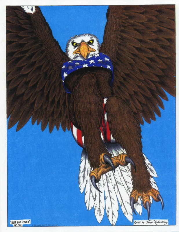 american eagle and liberty created by james m hardiman