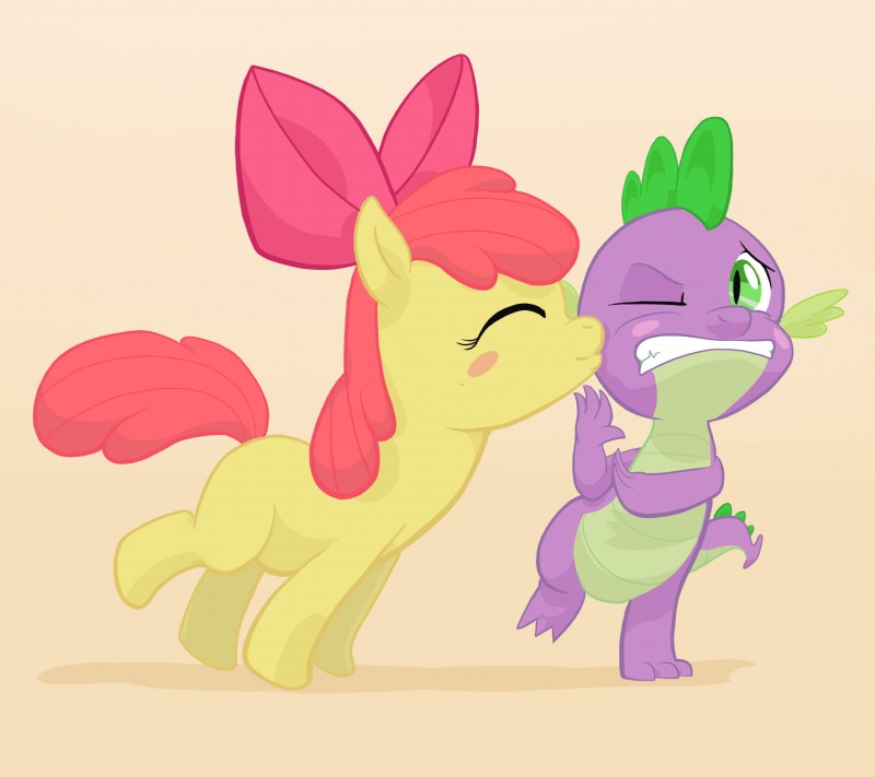apple bloom and spike (friendship is magic and etc) created by jakneurotic