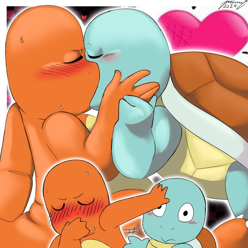 anthro biped blue_body blue_scales blush blush_lines bodily_fluids claws duo eyes_closed french_kissing heart_symbol hug kissing light love male male/male multicolored_body multicolored_scales orange_body orange_scales orange_tail scales shadow shell sweat sweatdrop tail tan_body tan_scales toe_claws turtle_shell two_tone_body two_tone_scales white_claws mimythedog nintendo pokemon starter_squad charmander_(starter_squad) squirtle_(starter_squad) charmander generation_1_pokemon lizard pokemon_(species) reptile scalie squirtle turtle 1:1 2024 colored digital_drawing_(artwork) digital_media_(artwork) hi_res lighting line_art shaded signature