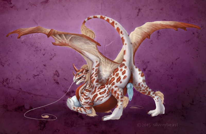 anus ass_up erection feral genitals hair horn knot male membrane_(anatomy) membranous_wings penis presenting solo tail wings silverybeast flight_rising mythology dragon mythological_creature mythological_scalie pearlcatcher_dragon scalie