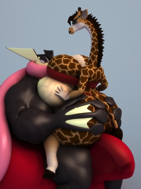 kenja giraffe and sebastian greninja (nintendo and etc) created by anthroanim