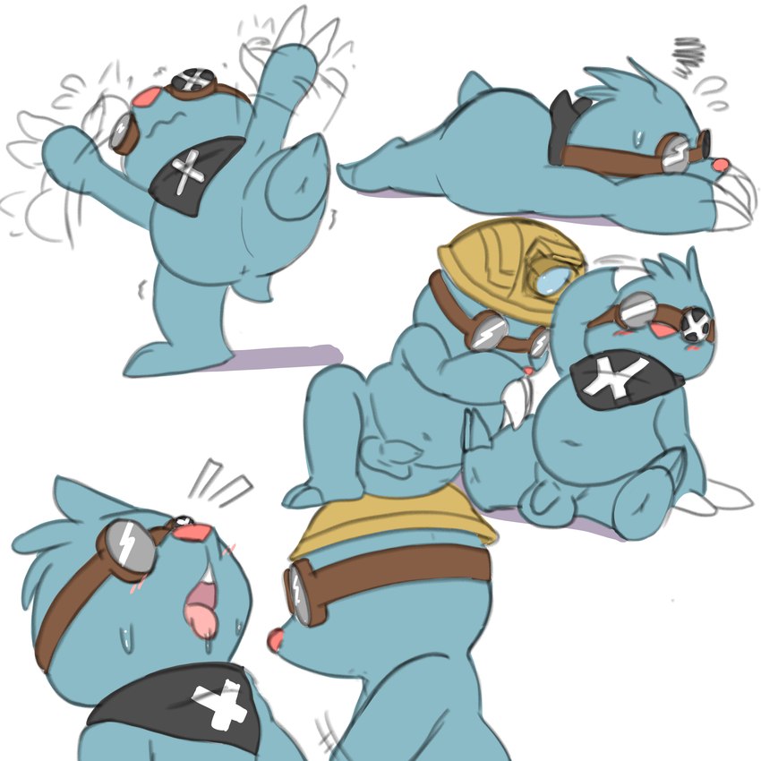 anus balls bodily_fluids buckteeth drooling eyewear flaccid foreskin genitals goggles implied_handjob male molediver navel open_mouth penis saliva slightly_chubby teeth tongue tongue_out twerpishimp league_of_legends riot_games teamfight_tactics tencent eulipotyphlan mammal mole_(animal) 1:1 absurd_res hi_res