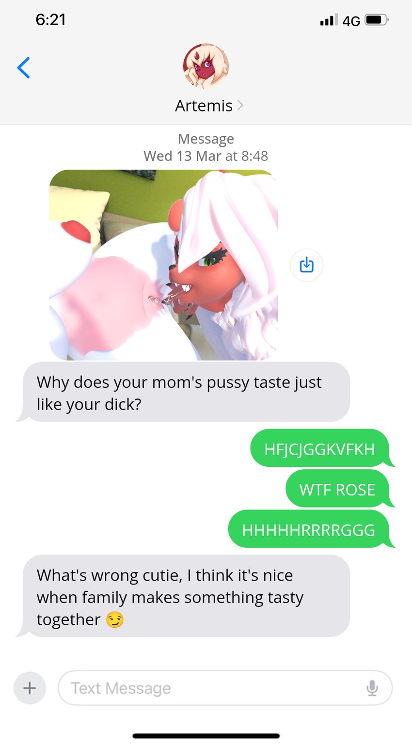 621_(number) anthro bodily_fluids breasts cum cum_in_pussy cum_inside cunnilingus duo emoji fake_screencap female female/female genital_fluids genitals green_eyes nipples oral pussy selfie sex text text_message vaginal zero3delta nintendo pokemon aphrodite_the_absol rose_duskclaw absol generation_3_pokemon pokemon_(species) shiny_pokemon 3d_(artwork) digital_media_(artwork) english_text hi_res