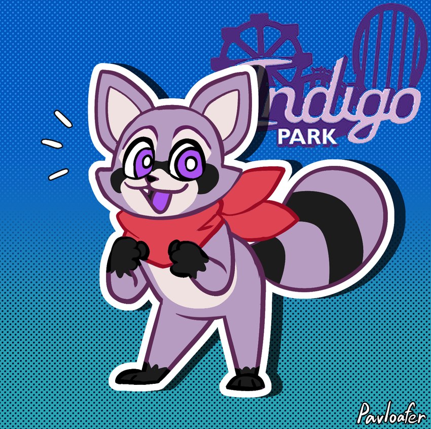 rambley raccoon (indigo park) created by v1sage