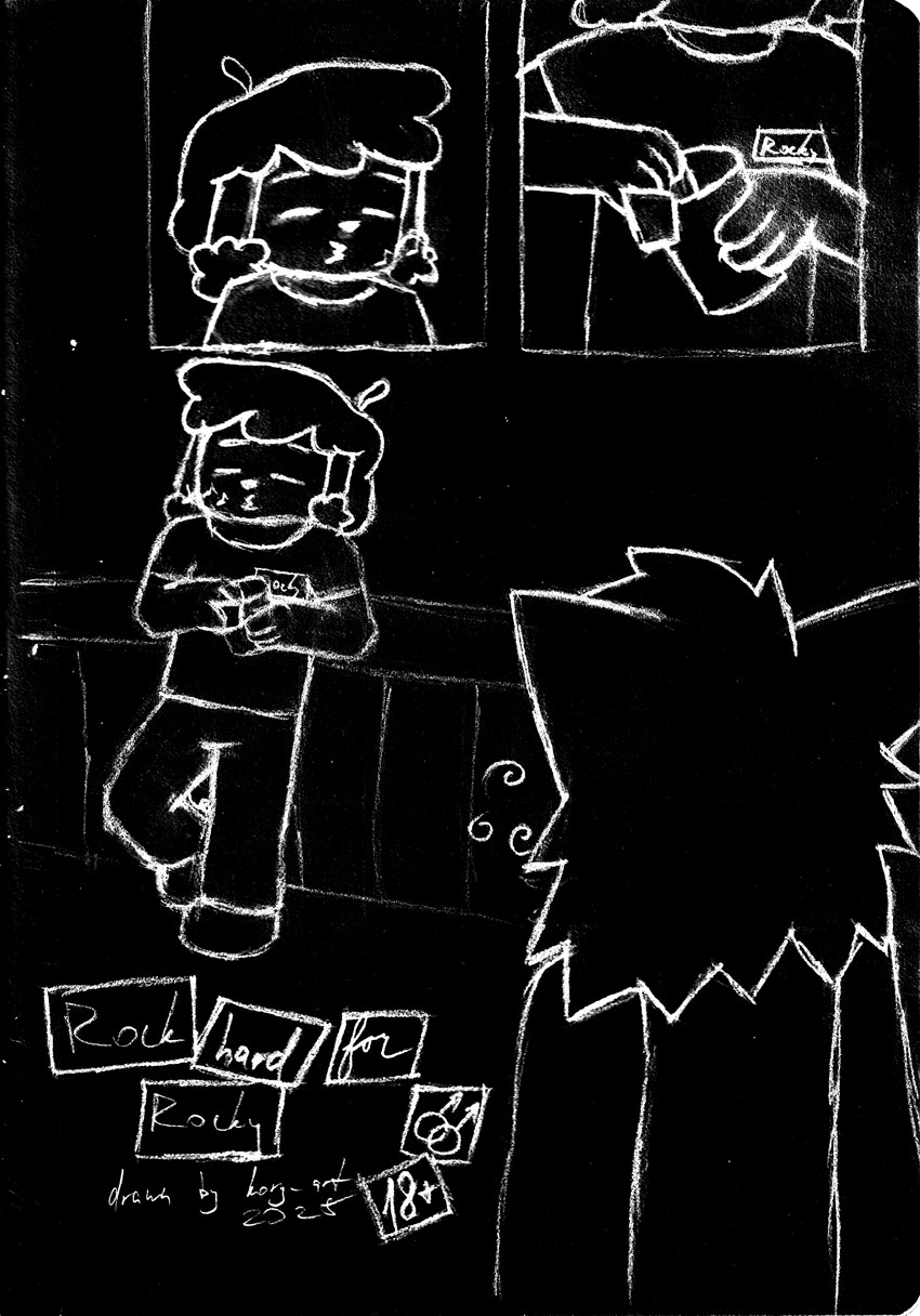 anthro bar cloth clothed clothed_anthro clothed_male clothing container cup drunk duo glass glass_container glass_cup male name_tag shirt simple_background substance_intoxication t-shirt text topwear whistling kory_art normalsville ferris_(normalsville) rocky_(normalsville) bird_dog canid canine canis domestic_dog golden_retriever hunting_dog mammal poodle retriever absurd_res comic cover cover_art cover_page english_text hi_res traditional_media_(artwork)