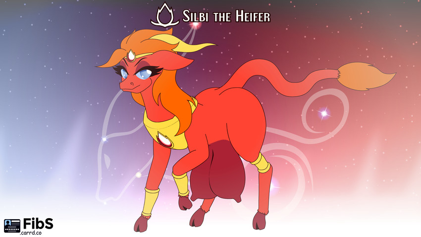 astrology big_teats female feral hooves red_hooves solo star tail tail_tuft teats tuft fibs elae_meltaea silbi_the_heifer alien bovid bovine hybrid mammal hi_res