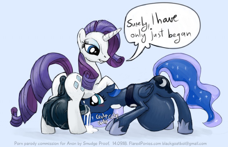 princess luna and rarity (friendship is magic and etc) created by smudge proof